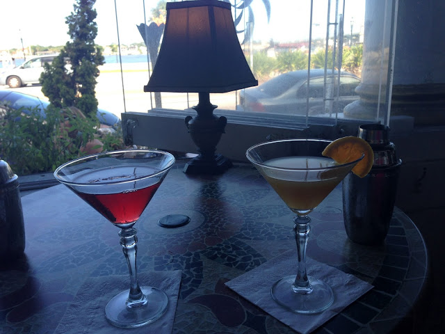 Sparkling Raspberry and Orange Blossom Martinis from The Tini Martini Bar at the Casablanca Inn in St Augustine