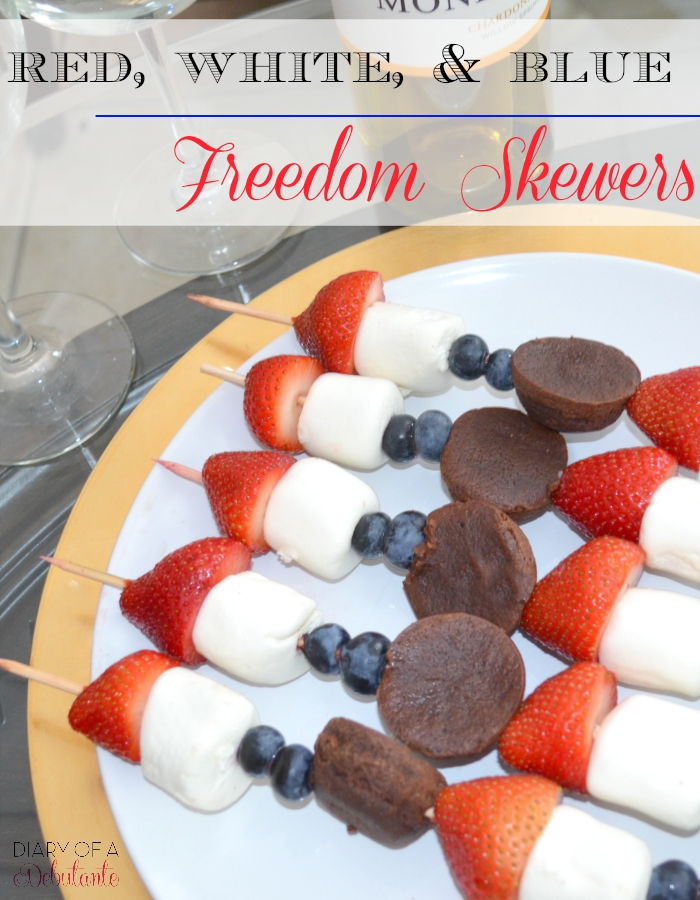 These red, white, and blue skewers make the 4th of July snack