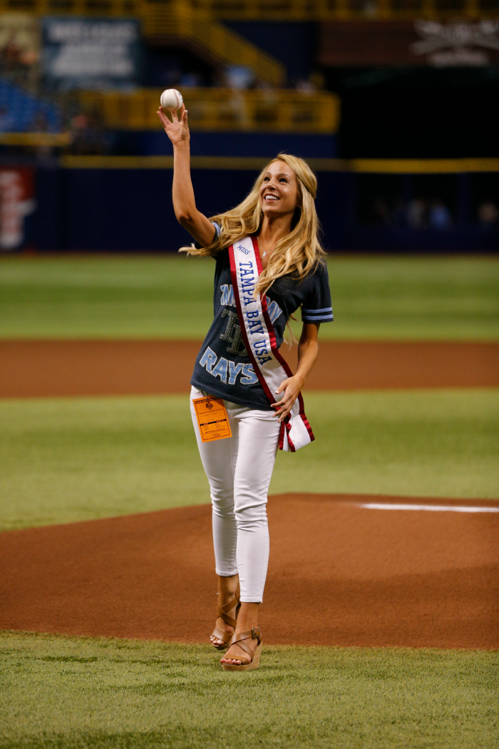 Miss Tampa Bay USA, Miss USA, Tampa Bay Rays, First Pitch