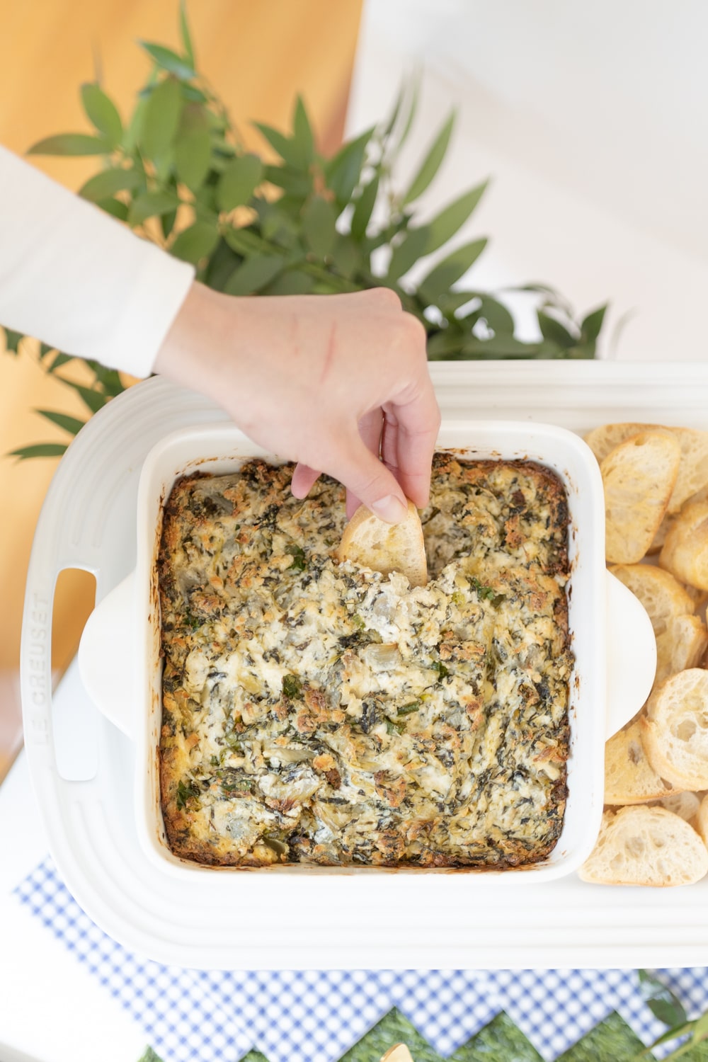 Baked spinach dip recipe by blogger Stephanie Ziajka on Diary of a Debutante