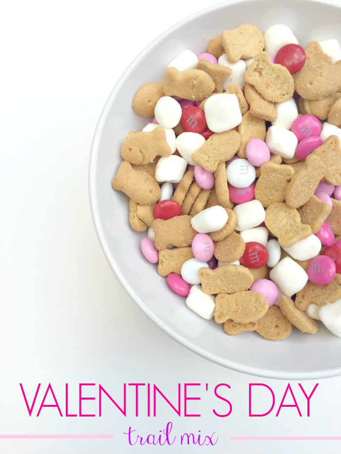 Super Easy Valentine's Day Trail Mix | Easy Valentine's Day snack by southern blogger Stephanie Ziajka from Diary of a Debutante
