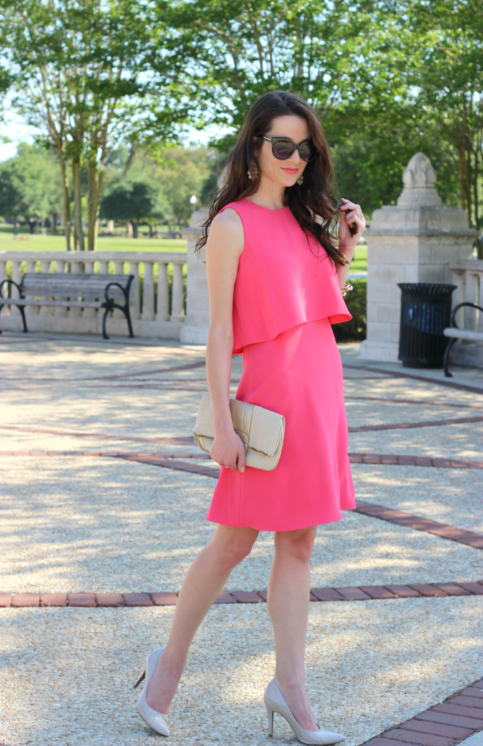 Coral Calvin Klein Easter Dress | Diary of a Debutante