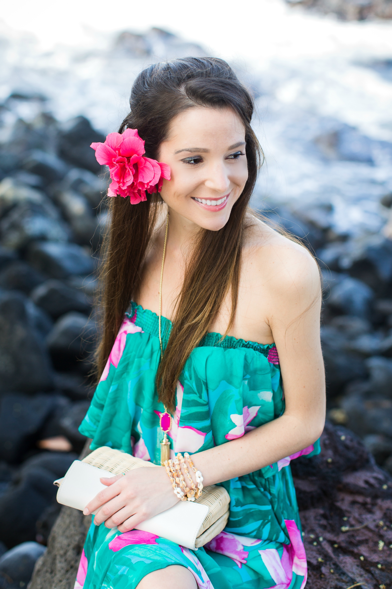 Hawaiian Maxi Dress, Show Me Your Mumu, Lei Bay, Hawaii, Karen Loudon Photography, Stephanie Ziajka, Diary of a Debutante