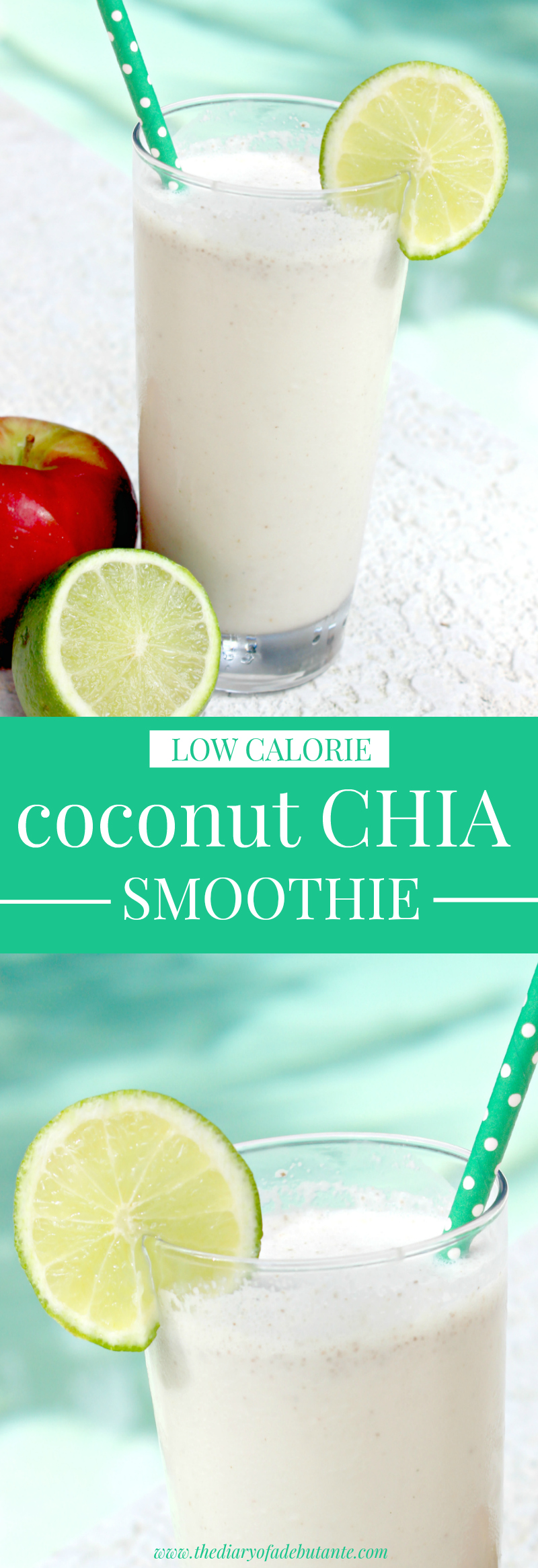 Low calorie coconut chia smoothie recipe