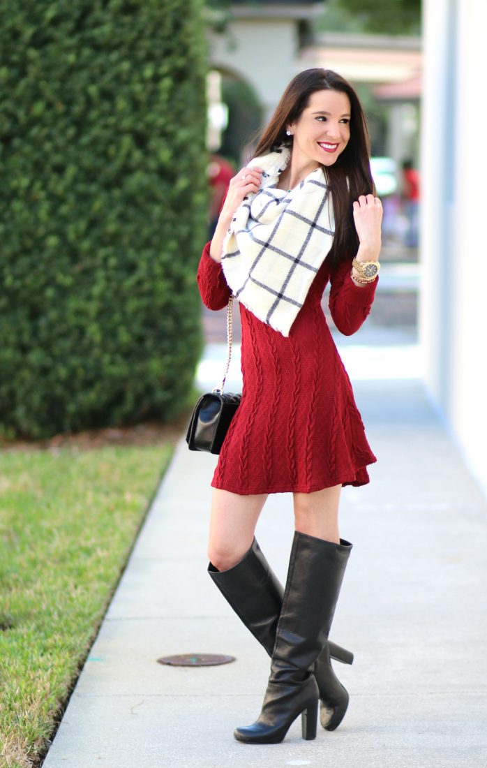 Burgundy Sweater Dress and Pink Lily Giveaway