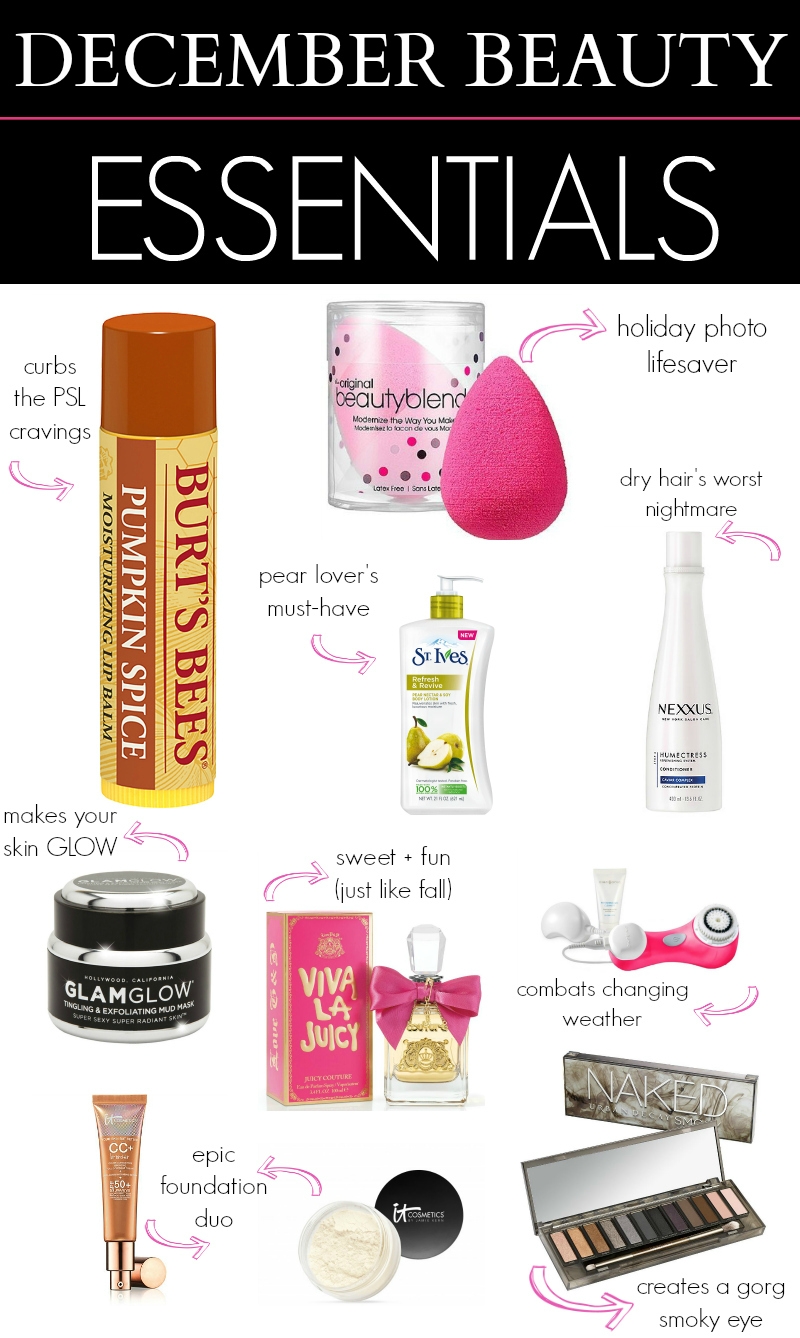 December Beauty Essentials, Fall Beauty Essentials, December Beauty Favorites, Burts Bees, Pumpkin Spice Lip Balm, Stephanie Ziajka, Diary of a Debutante