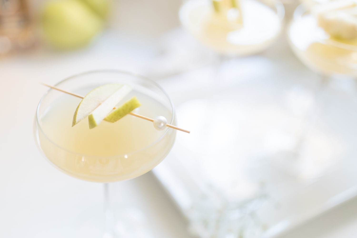 Blogger Stephanie Ziajka shares one of her favorite unique pear cocktails on Diary of a Debutante
