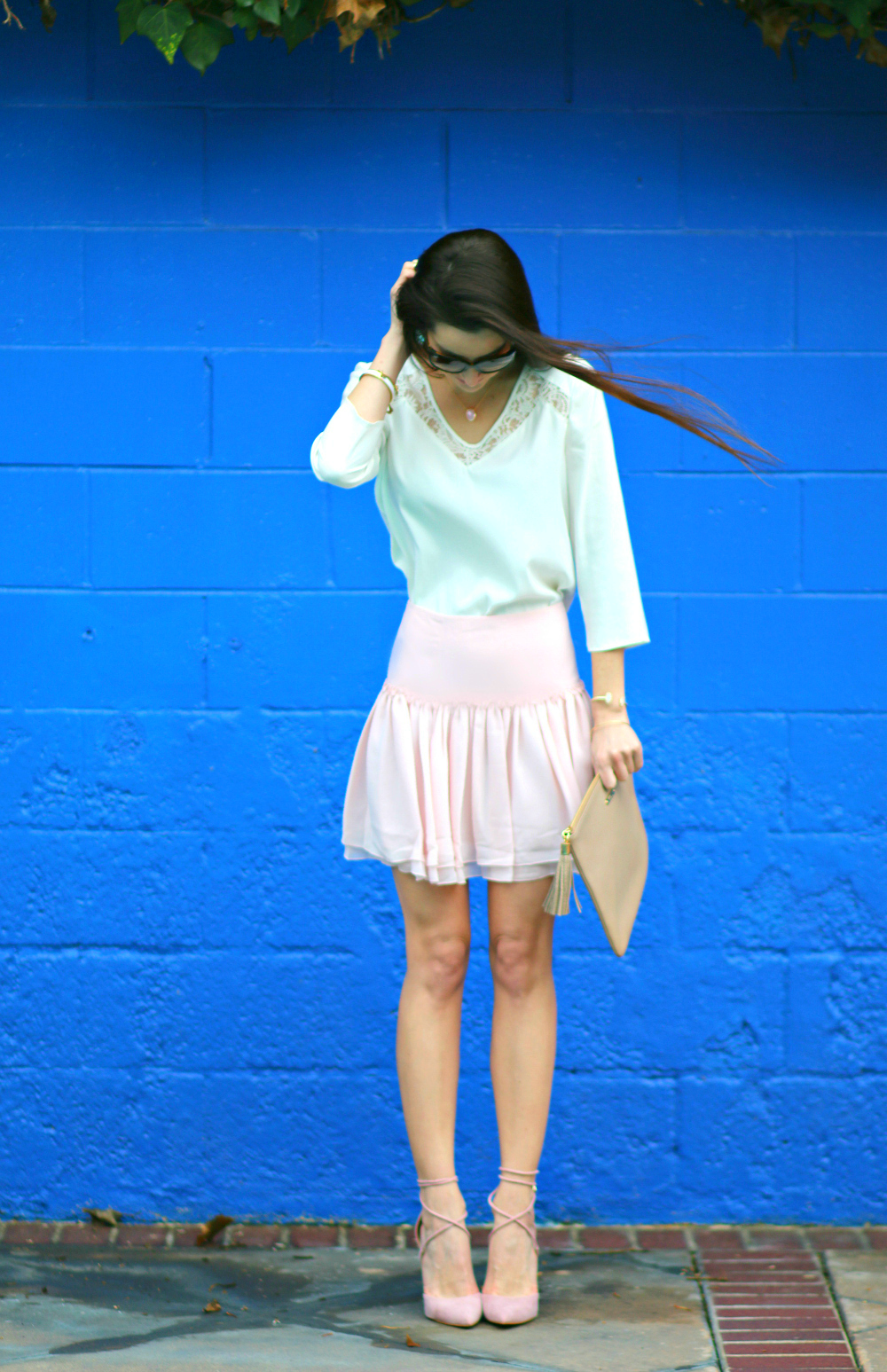 Pink Drop-Waist Skirt, Banana Republic Skirt, Pastel Pink Skirt, Spring Fashion, Stephanie Ziajka, Diary of a Debutante