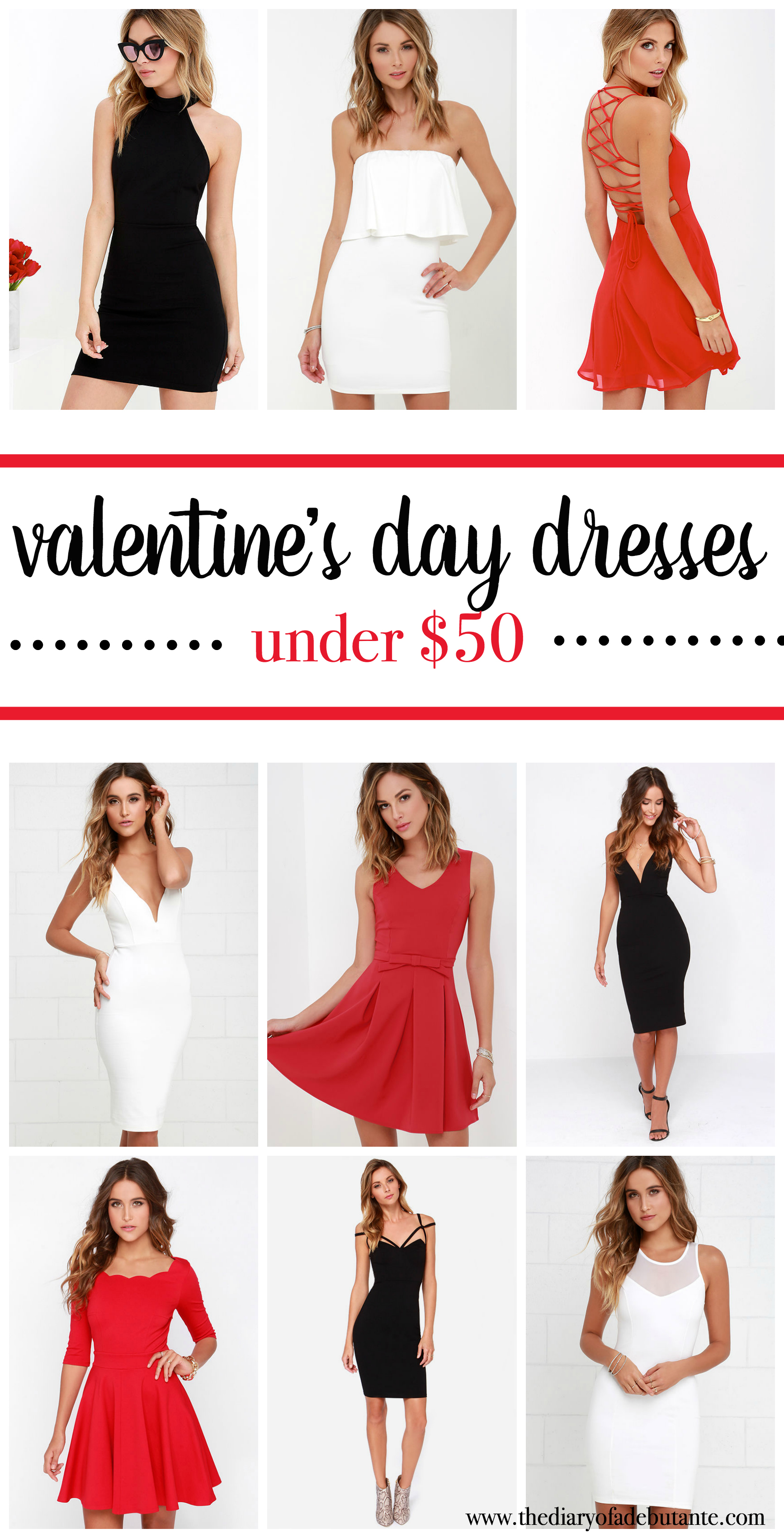 Valentine's Day Dresses, Affordable Valentine's Day Dresses, Affordable Dresses, Affordable Cocktail Dresses, LuLu's Dresses, Stephanie Ziajka, Diary of a Debutante