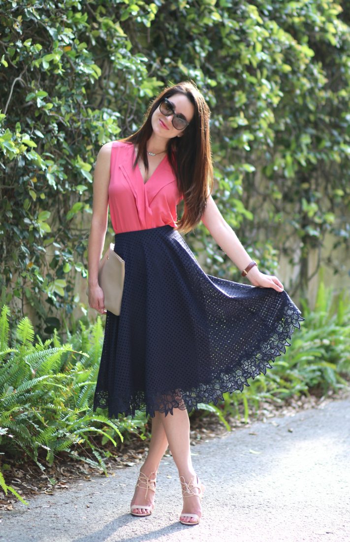Ann Taylor Lace Midi Skirt to Bring Out the Brighter Side of Work Chic