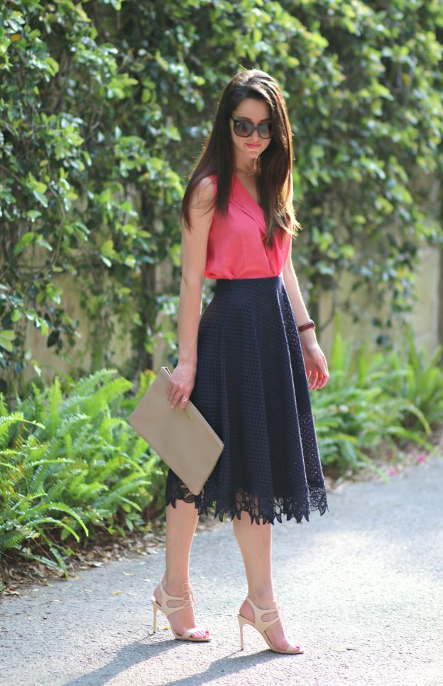 Ann Taylor Lace Midi Skirt to Bring Out the Brighter Side of Work Chic