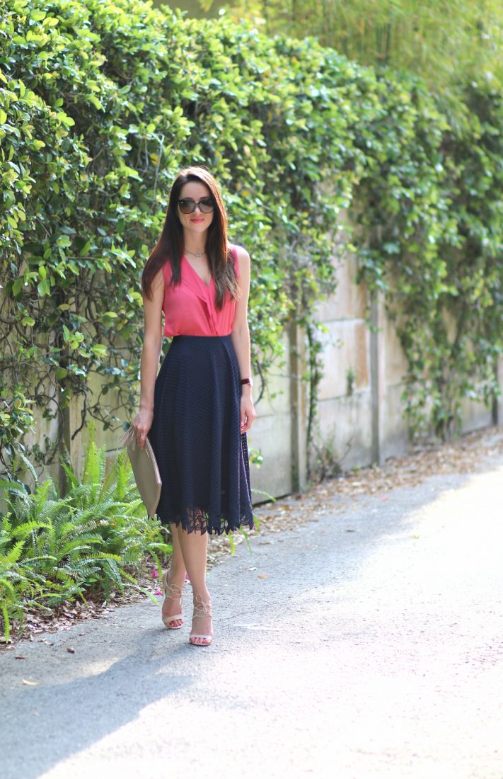 Ann Taylor Lace Midi Skirt to Bring Out the Brighter Side of Work Chic