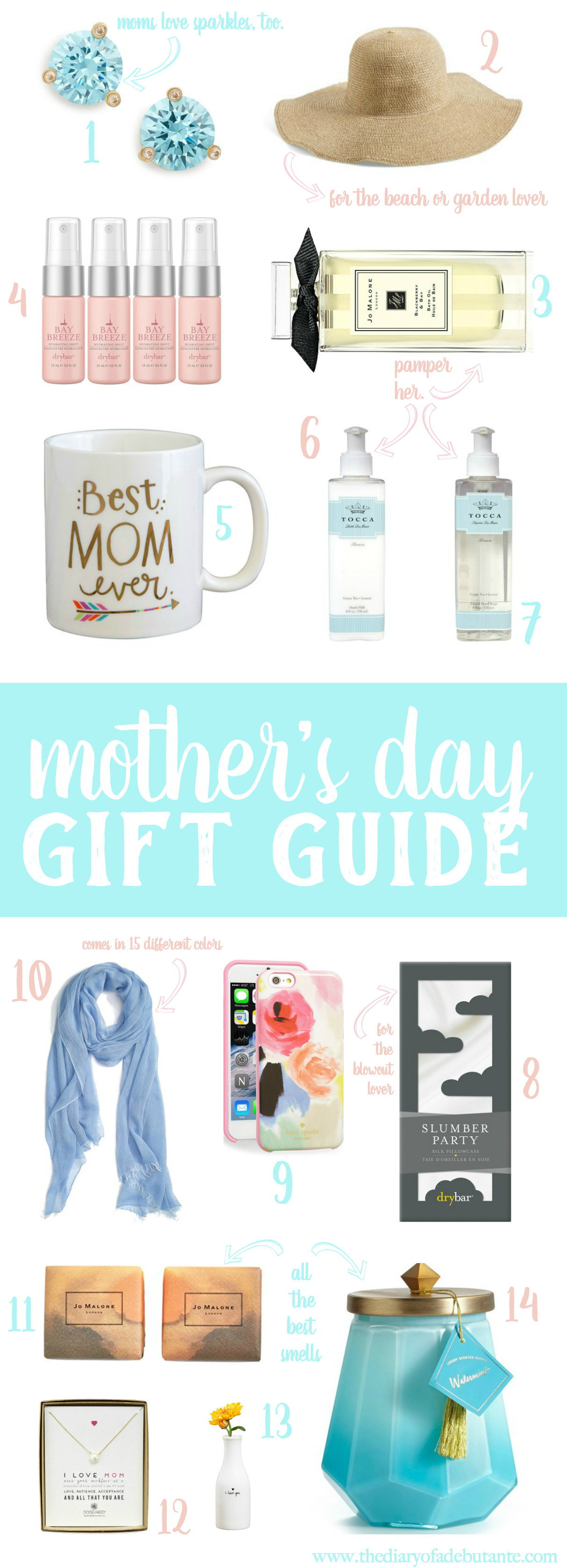 Mother's Day Gift Guide, Mother's Day Gift Ideas, Gifts for Women, Gifts under $50, Stephanie Ziajka, Diary of a Debutante