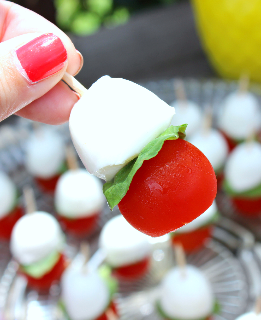 Looking for an easy summer appetizer? These caprese bites are a crowd favorite!