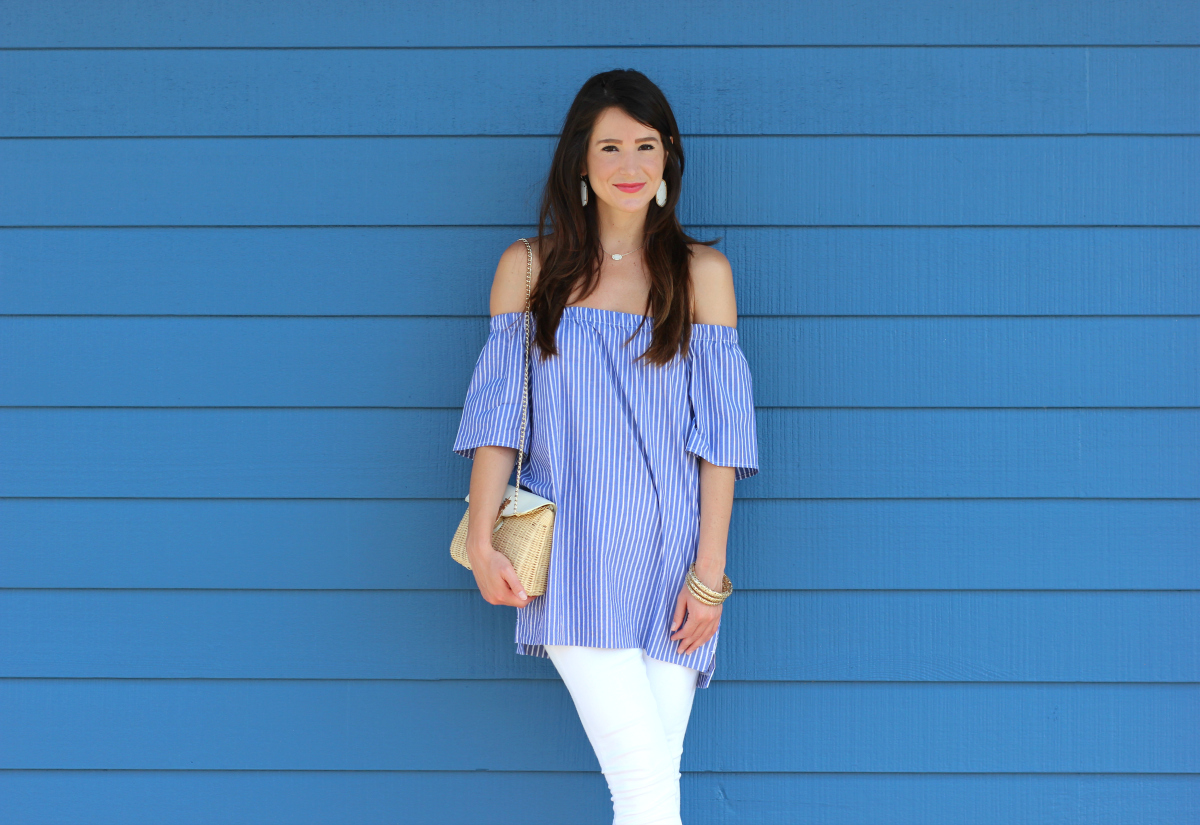 Striped Off the Shoulder Top, Off the Shoulder Top, Banana Republic Top, Hair Cuttery, Summer Hairstyle, My HC Look, Stephanie Ziajka, Diary of a Debutante