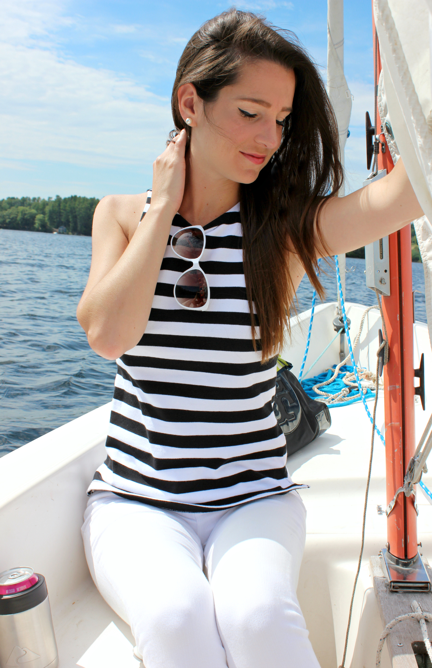 what to wear on a summer sailing date by southern fashion blogger Stephanie Ziajka from Diary of a Debutante, how to dress for sailing, first time sailing, what shoes to wear sailing, what to wear sailing, what to wear sailing in the summer