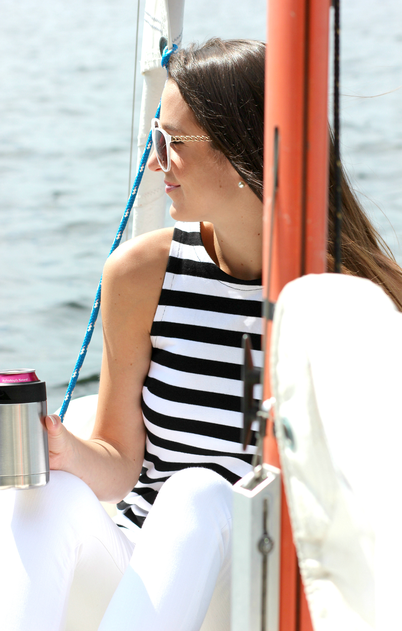 what to wear on a summer sailing date by southern fashion blogger Stephanie Ziajka from Diary of a Debutante, how to dress for sailing, first time sailing, what shoes to wear sailing, what to wear sailing, what to wear sailing in the summer