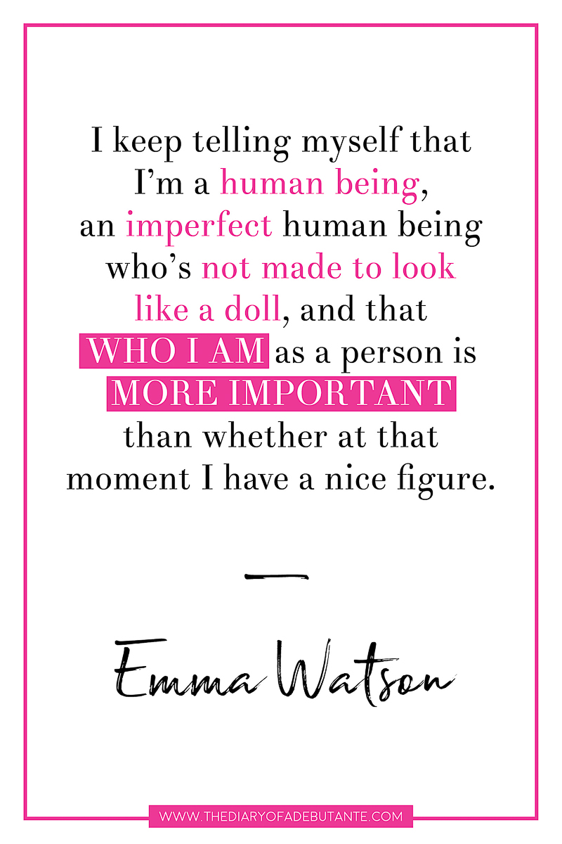 19 inspiring celebrity quotes about body image and eating disorders, Emma Watson inspirational quote