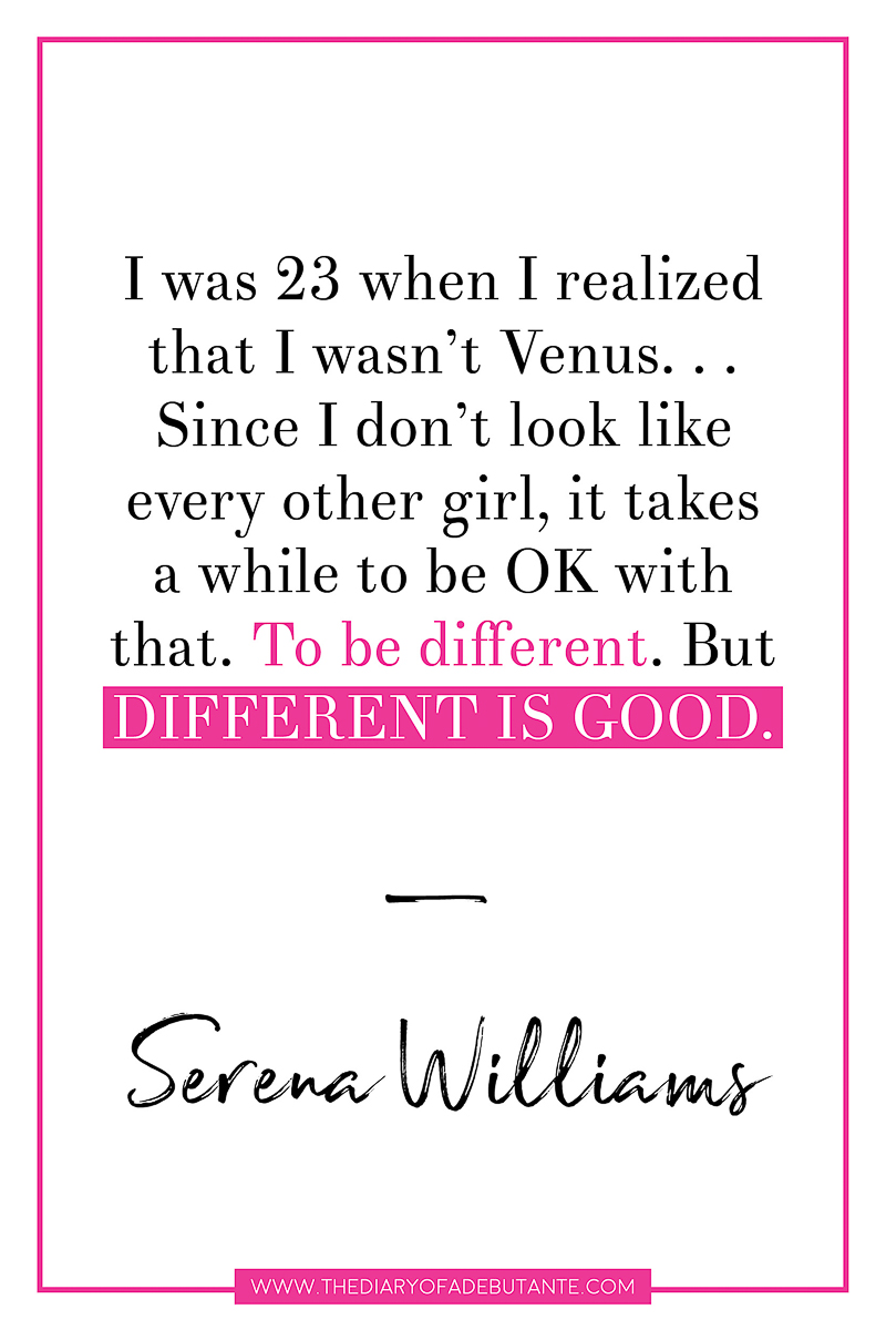19 inspiring celebrity quotes about body image and eating disorders, Serena Williams inspirational quote