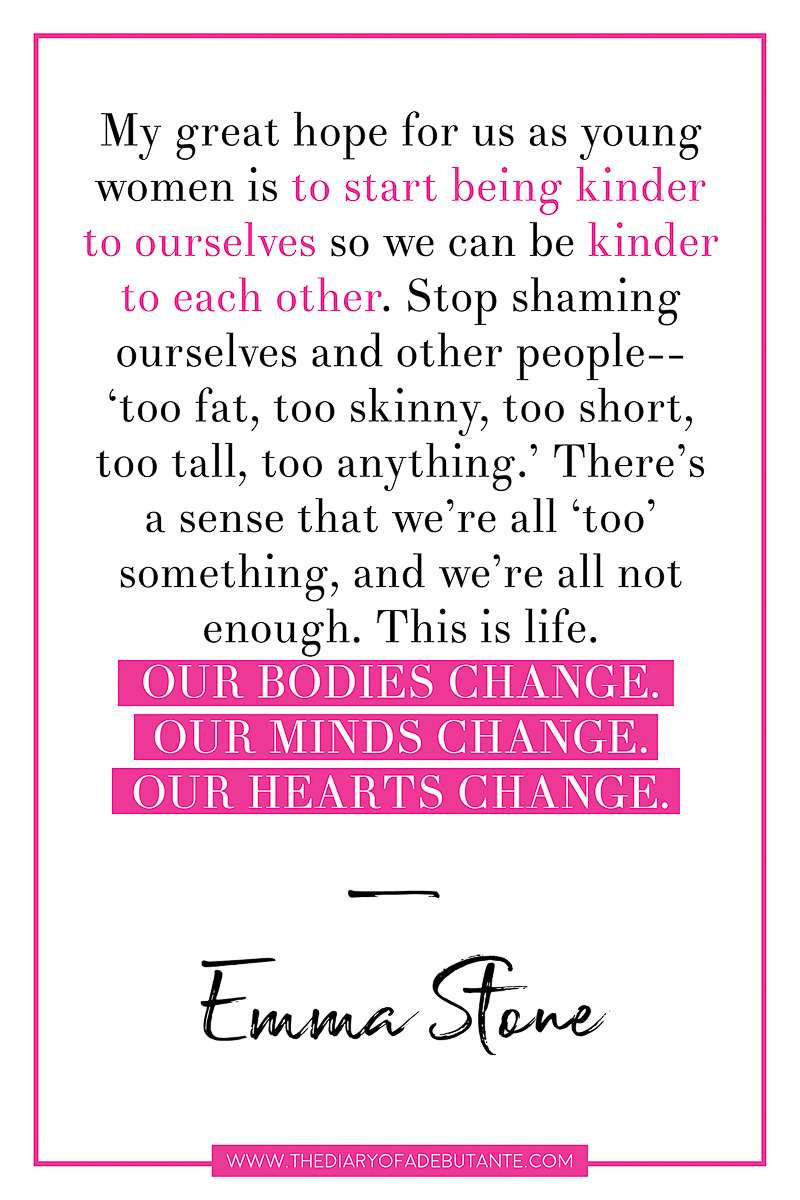 19 inspiring celebrity quotes about body image and eating disorders, Emma Stone inspirational quote
