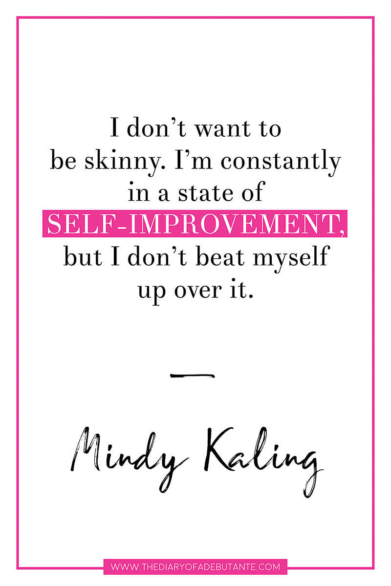 19 inspiring celebrity quotes about body image and eating disorders, Mindy Kaling inspirational quote
