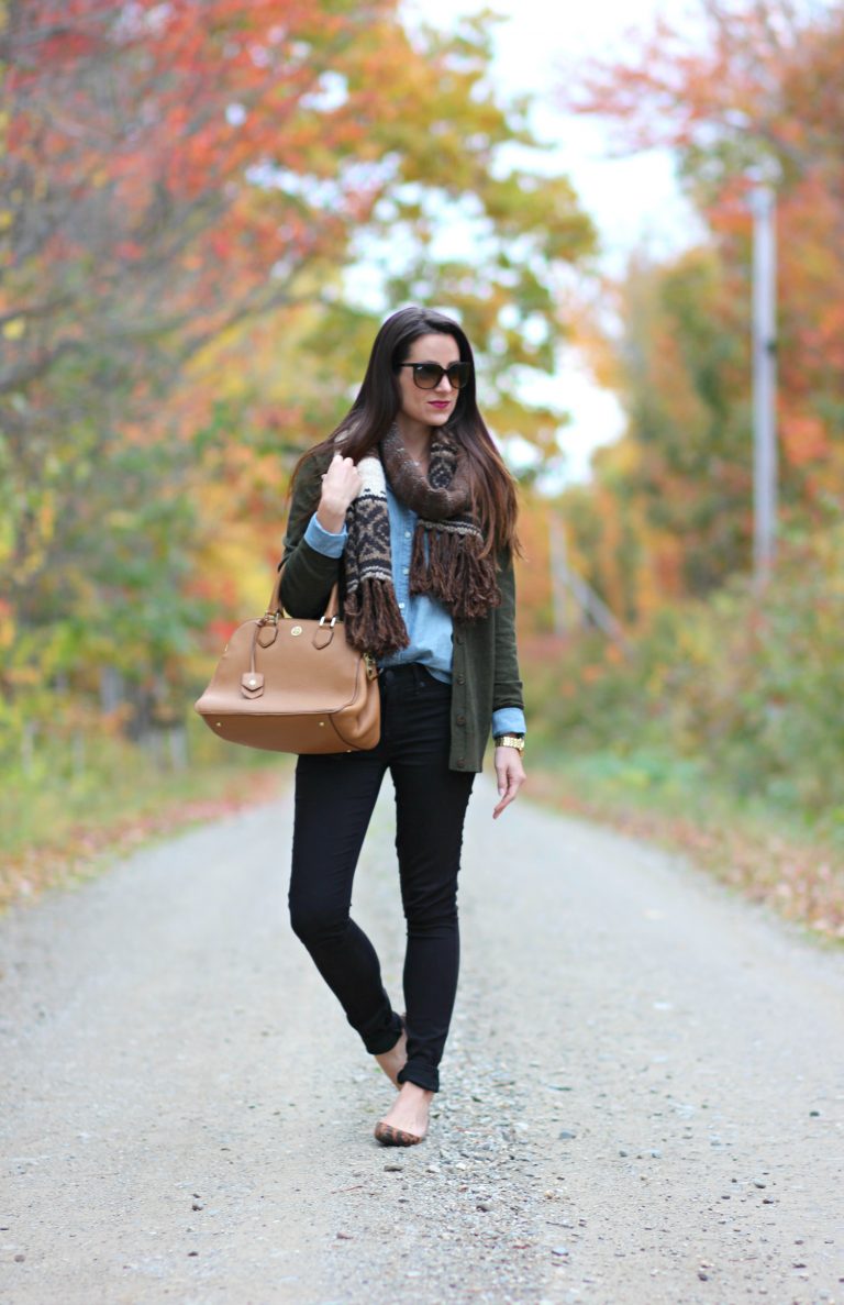 J.Crew Factory Olive Cardigan Sweater Outfit | Diary of a Debutante