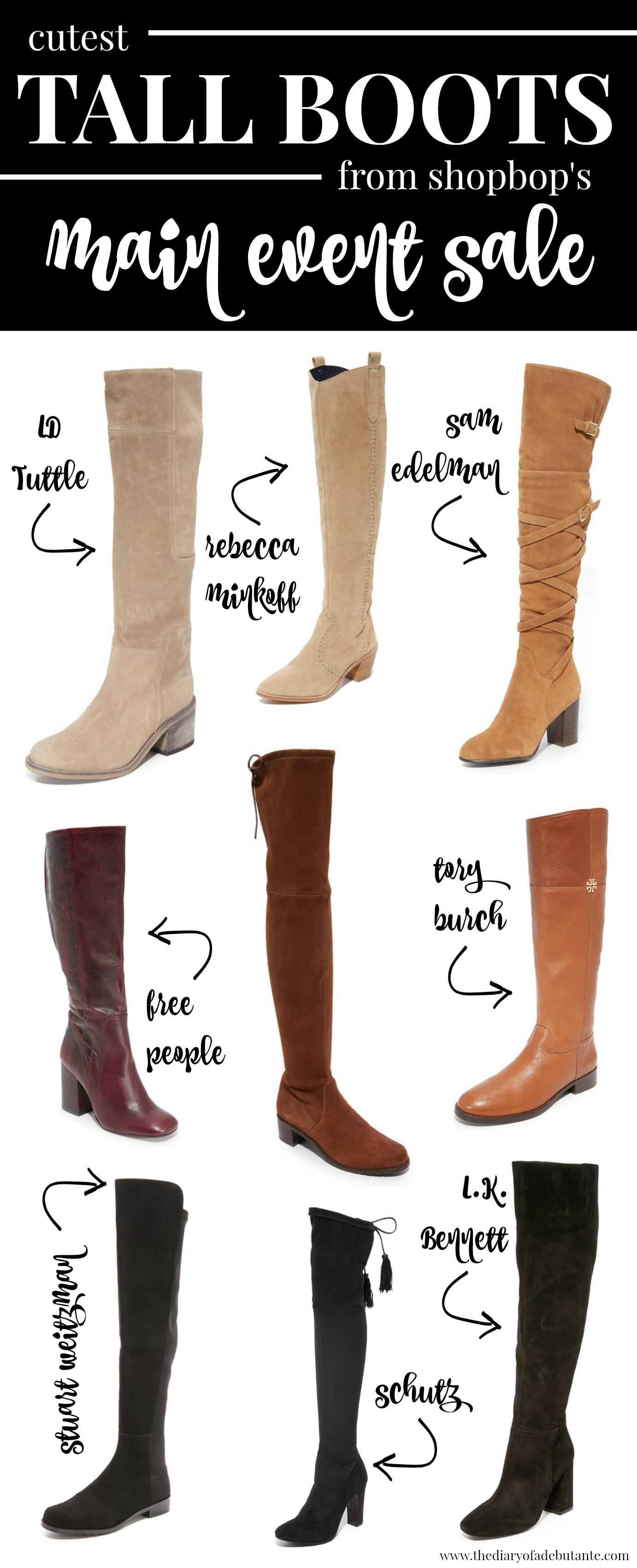 The cutest designer OTK and tall boots on sale during Shopbop's 2016 Main Event promotion