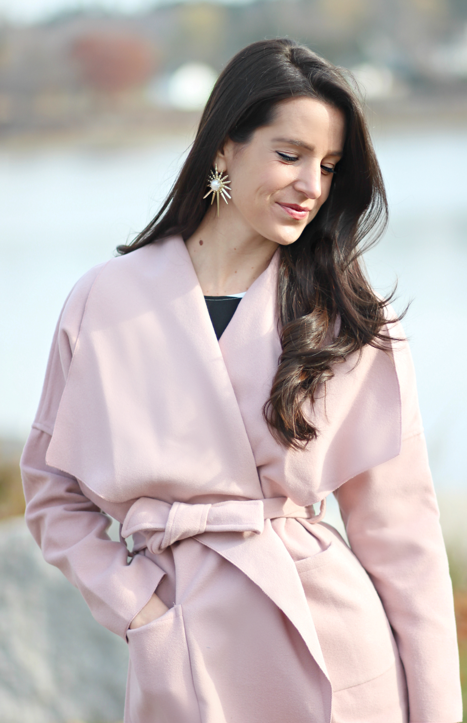 Affordable blush winter coat from SheIn