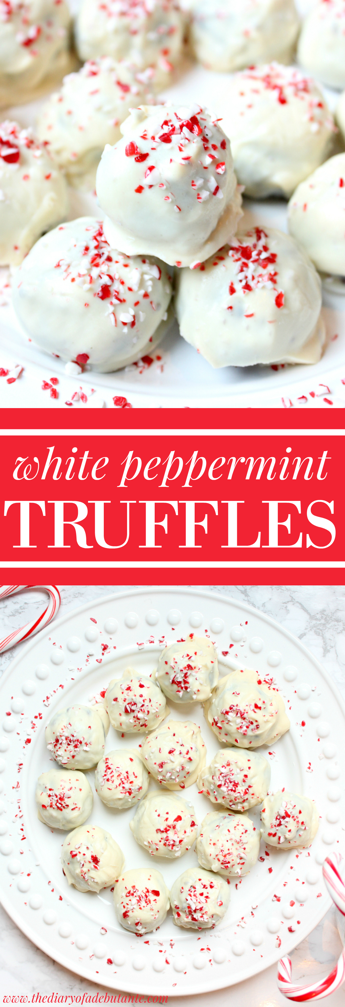 Peppermint no-bake Oreo truffles recipe by blogger Stephanie Ziajka on Diary of a Debutante