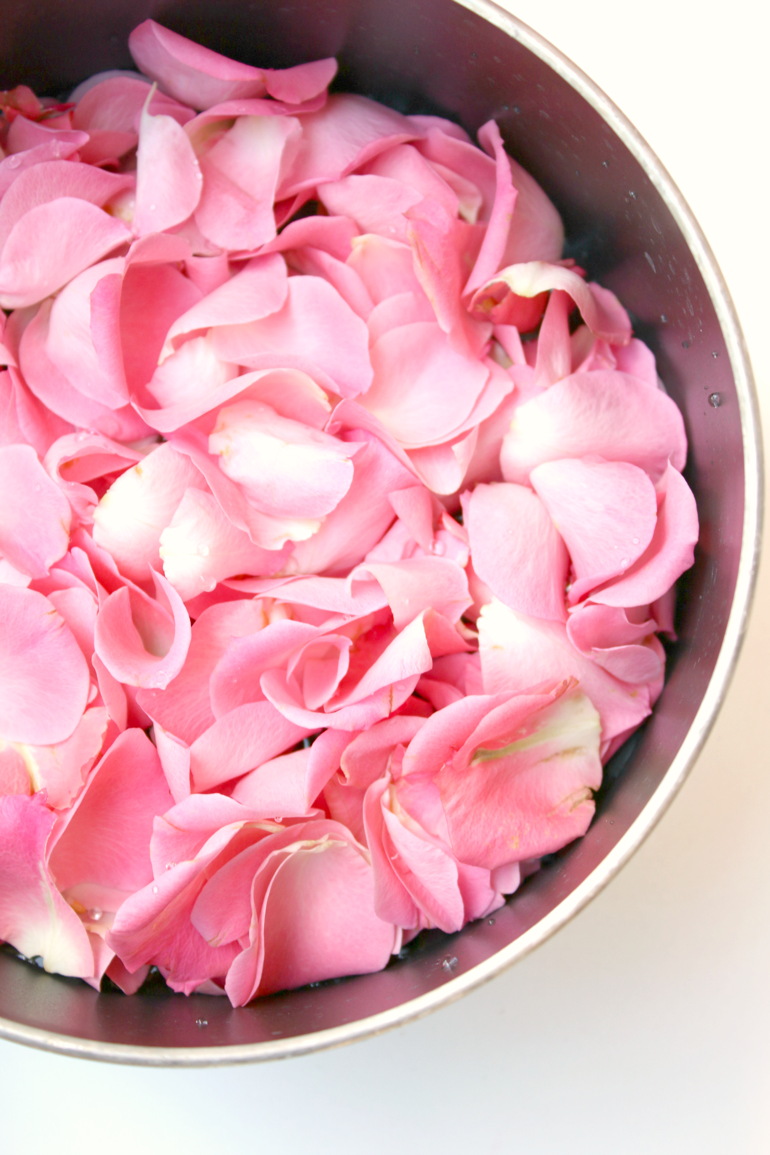 Step 3 of blogger Stephanie Ziajka's homemade rose water tutorial on Diary of a Debutante