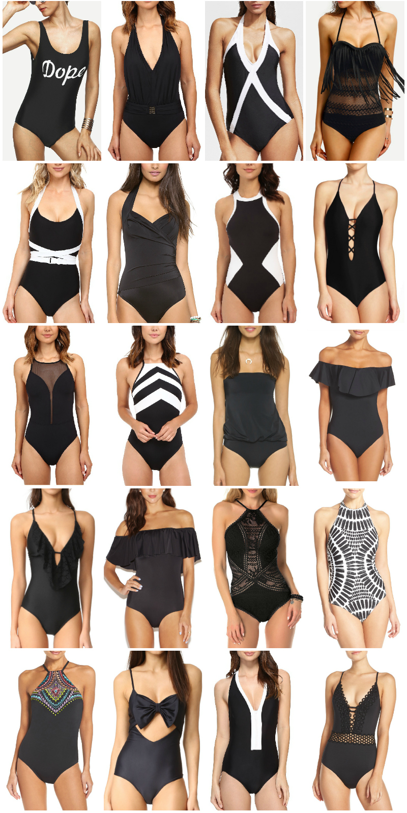 Class Black One Piece Swimsuits for Every Budget
