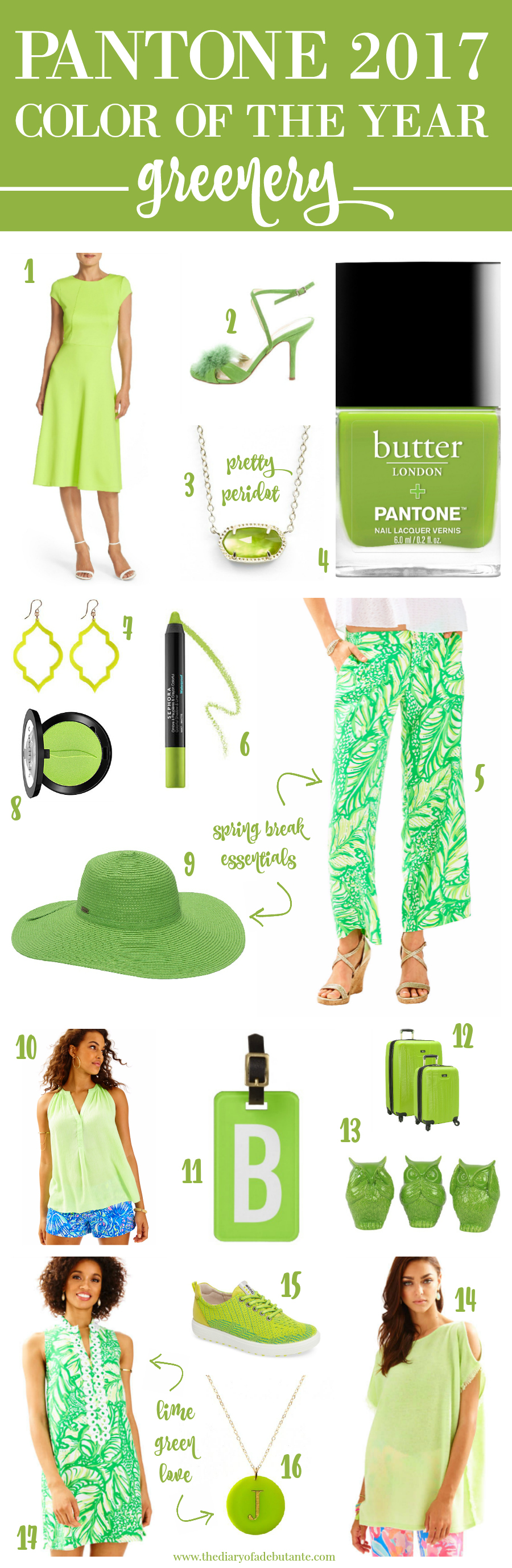 How to wear Pantone greenery clothing and accessories