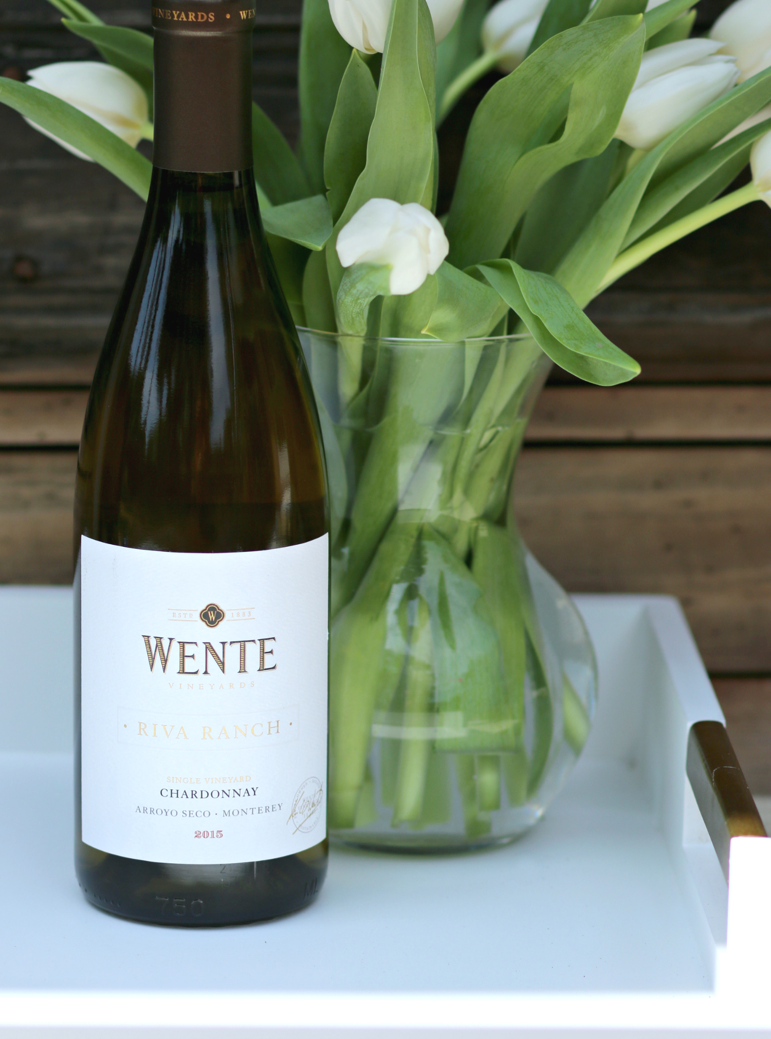 Delicious spring sangria recipe with St. Germaine and Wente Chardonnay