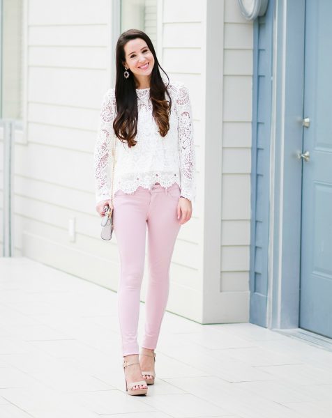 How to Wear Pink Skinny Jeans in the Fall | Diary of a Debutante