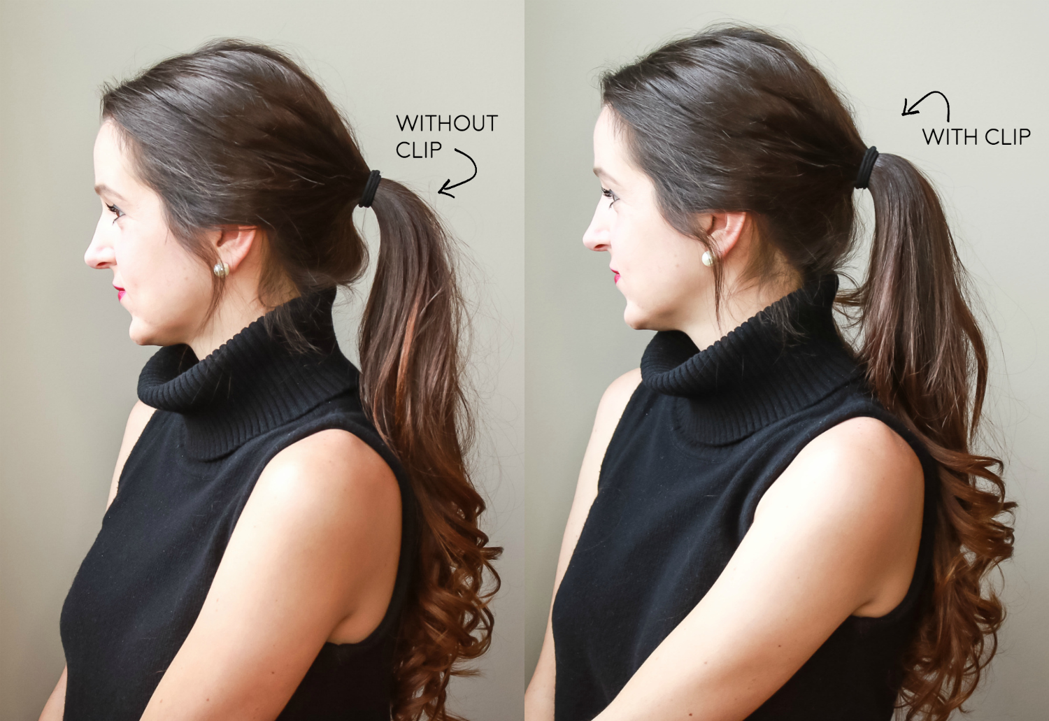 5-minute low messy ponytail hair tutorial by southern blogger Stephanie Ziajka from Diary of a Debutante