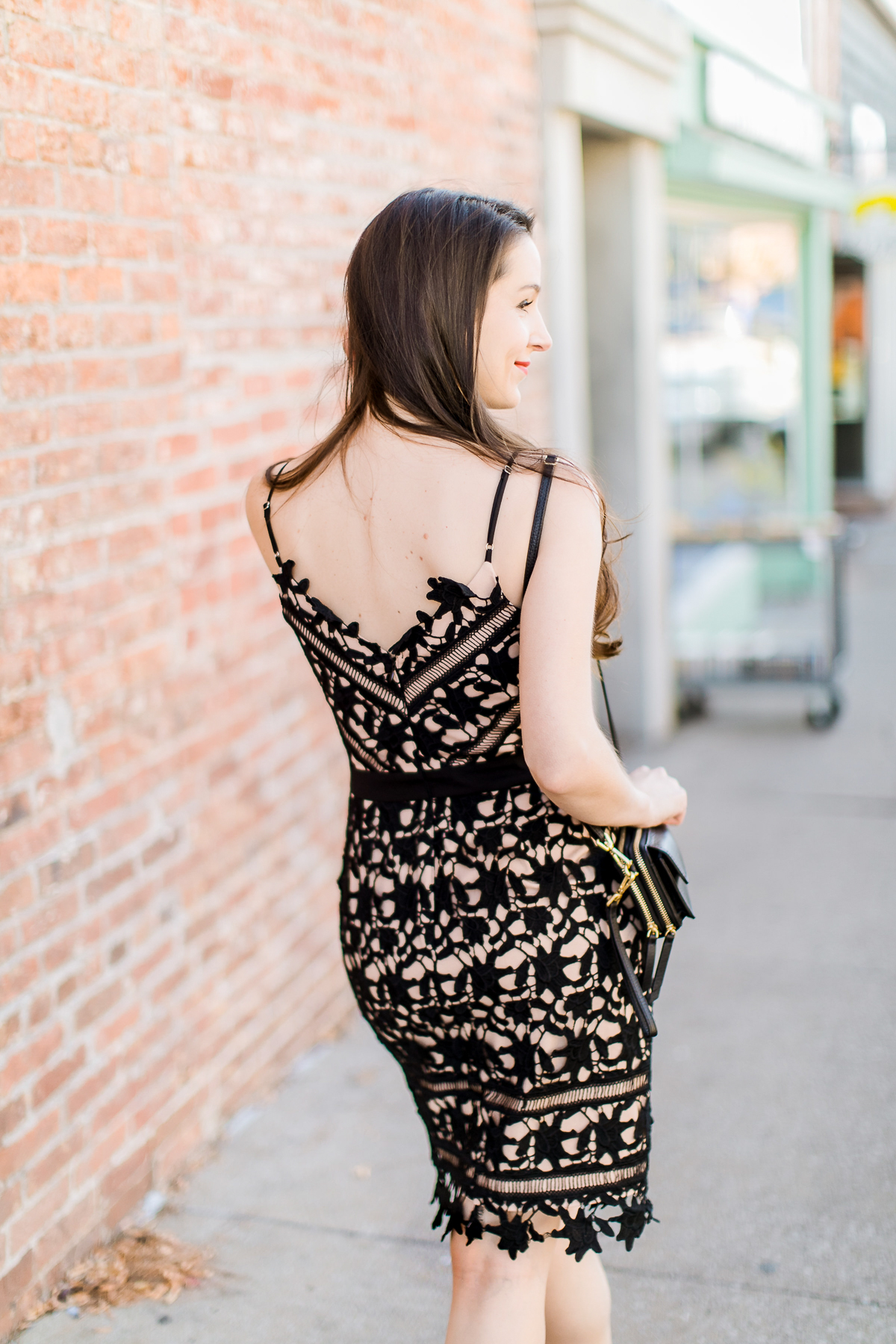 Adelyn Rae Whitney dress styled with a Vera Bradley RFID All-in-One Crossbody and Sam Edelman red patent leather pumps by southern fashion blogger Stephanie Ziajka from Diary of a Debutante