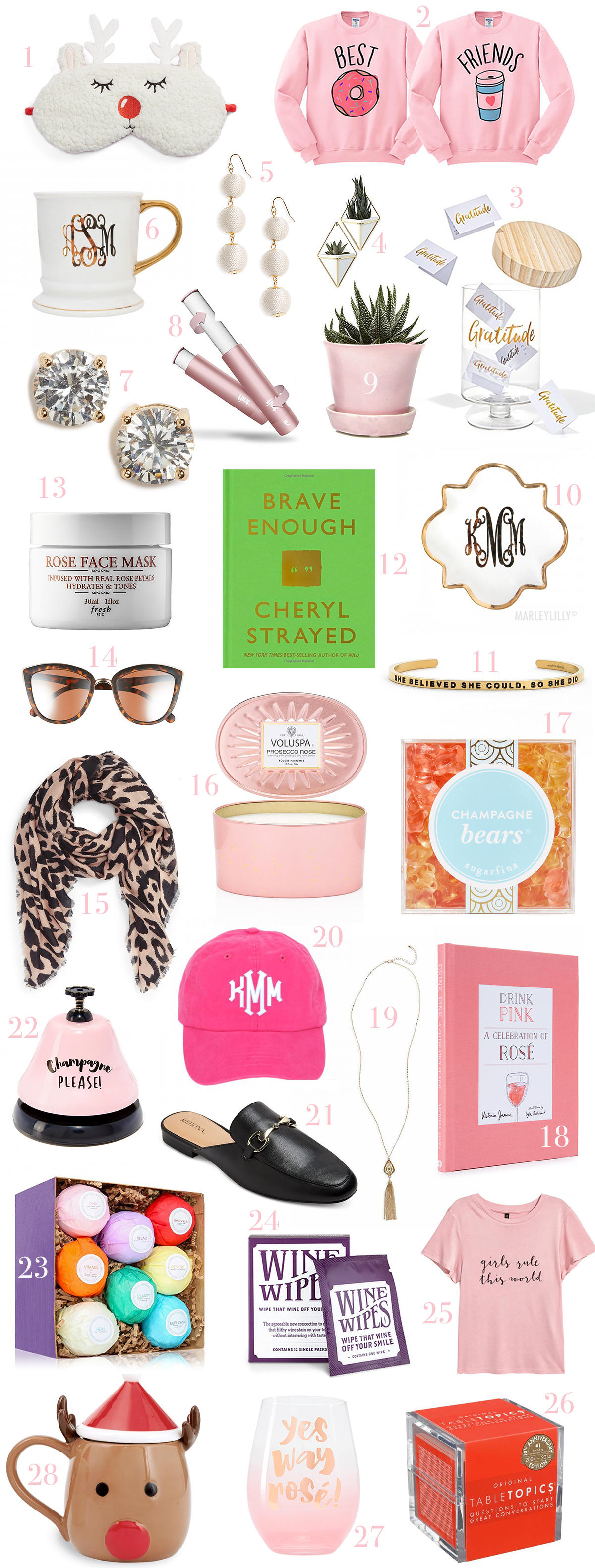 Round-up of the best Gifts under $25 for your BFF | BFF Gift Guide under $25 | Gifts for your BFF by southern blogger Stephanie Ziajka from Diary of a Debutante