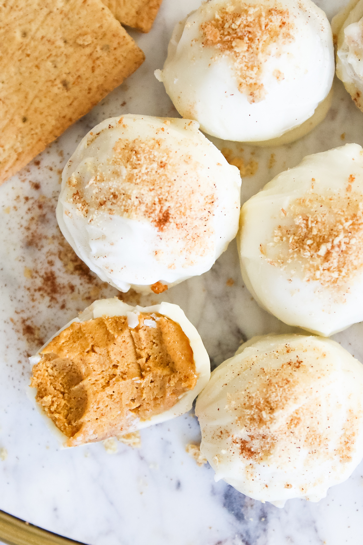 Pumpkin pie truffles recipe by southern blogger Stephanie Ziajka on Diary of a Debutante