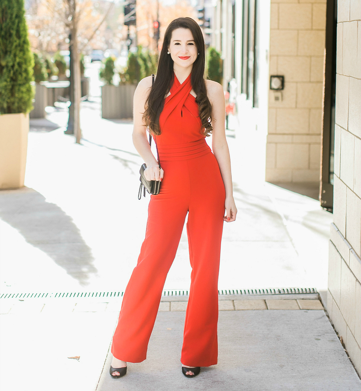 doorboren Ook Oost Timor Red Dressy Jumpsuit Outfit: Holiday Attire Inspo | Diary of a Debutante