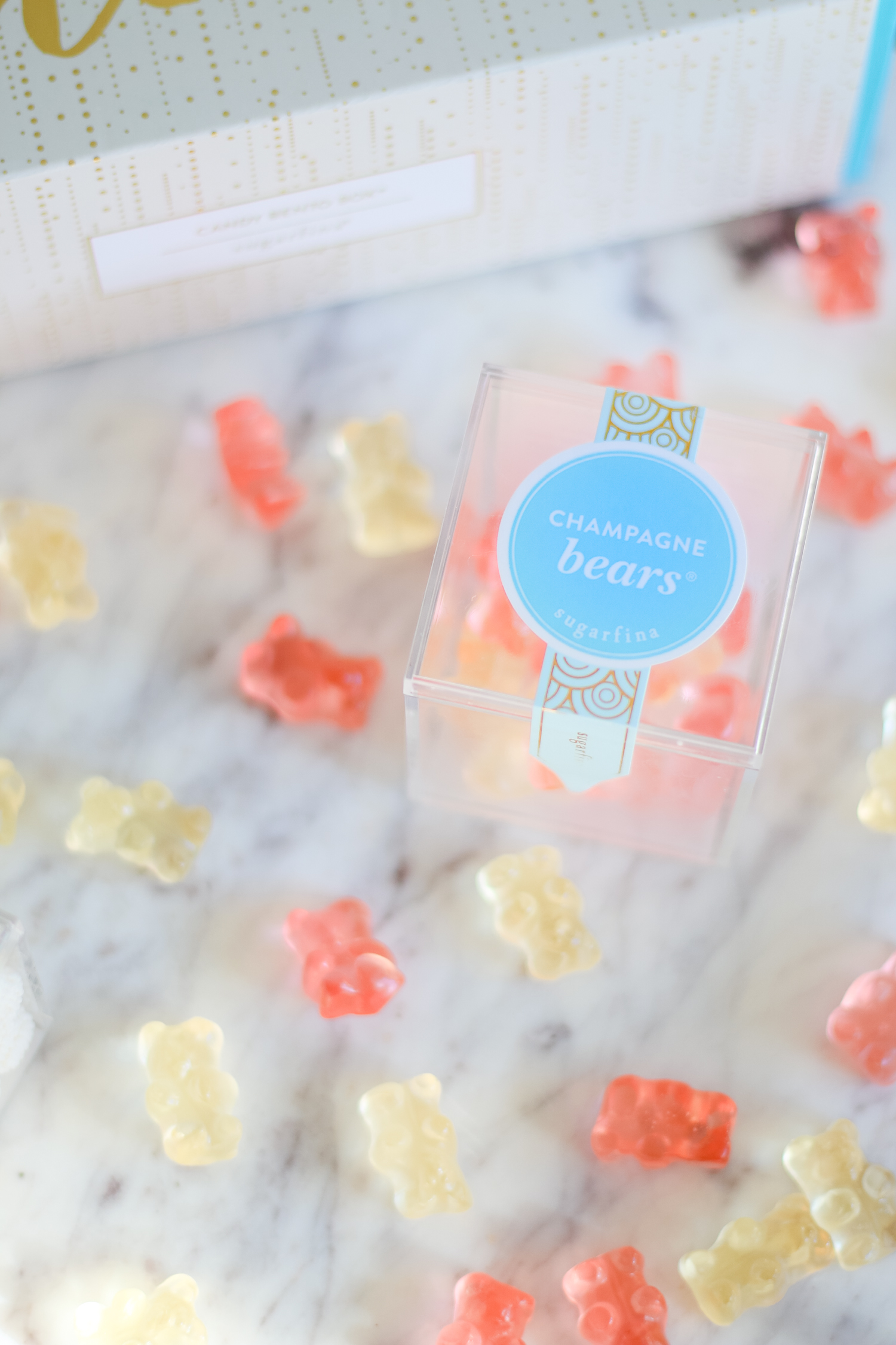 How to make champagne gummy bears by southern lifestyle blogger Stephanie Ziajka from Diary of a Debutante, easy champagne soaked gummy bears recipe using Sugarfina Champagne Bears Gummy Candy