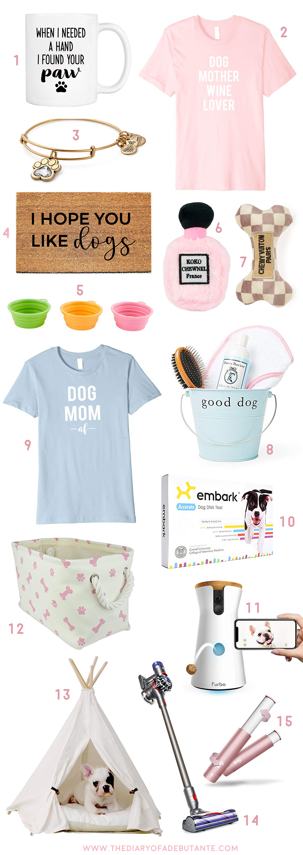 17 Cute Gift Ideas for Dog Moms by popular affordable fashion blogger and dog mom Stephanie Ziajka from Diary of a Debutante, dog mom tees, dog mom gifts, gifts for pet owners
