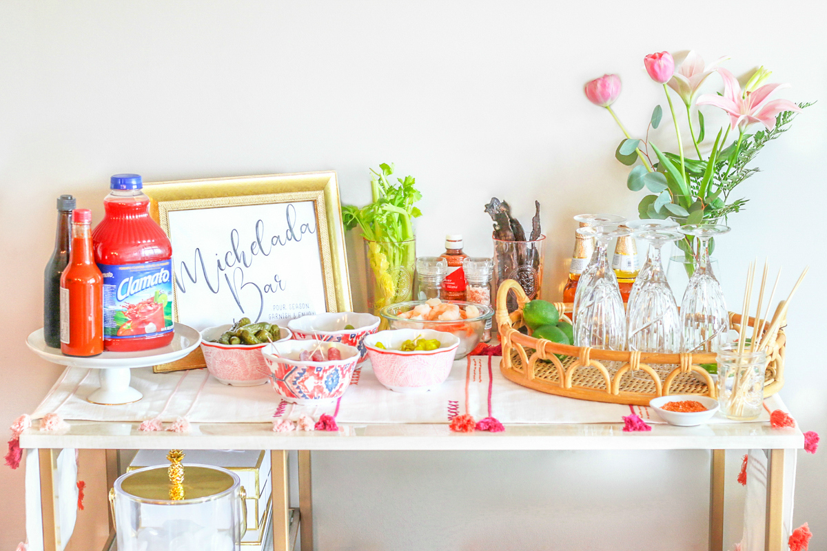 how to make your own Michelada bar by southern blogger Stephanie Ziajka from Diary of a Debutante, perfect Michelada recipe, Michelada rim recipe, authentic Mexican beer cocktail, soccer watch party ideas, Clamato tomato cocktail