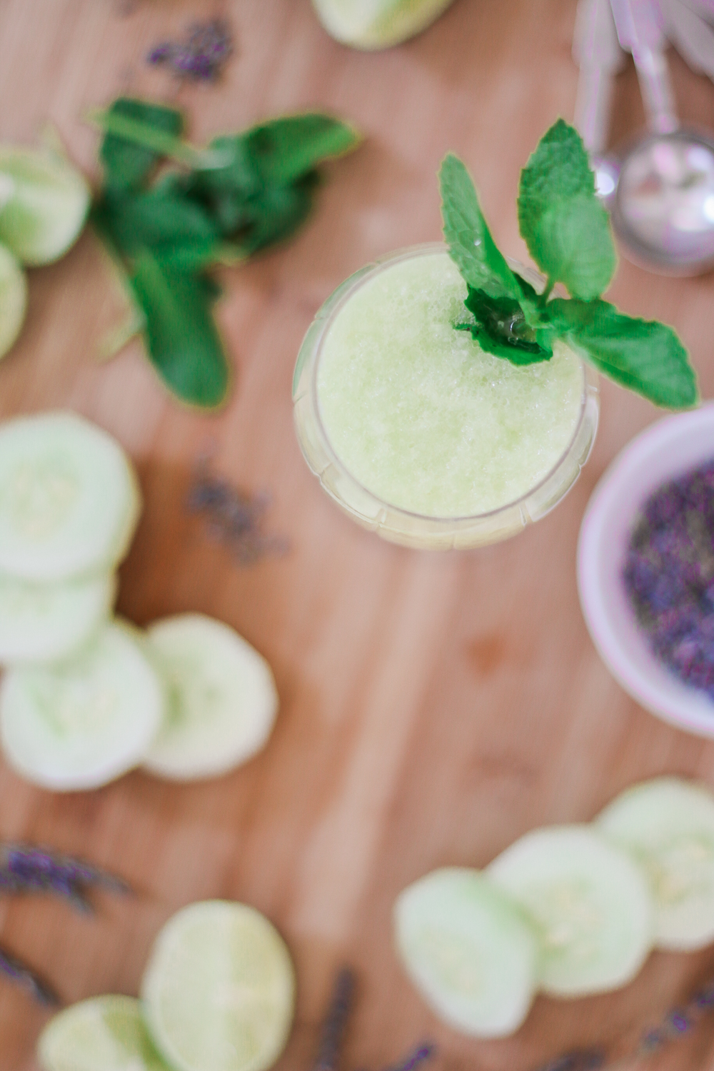 Cucumber Mocktail Recipe for Summer: Cucumber-Lime-Lavender Spritzer by southern lifestyle blogger Stephanie Ziajka from Diary of a Debutante, cucumber mocktail recipes, edible lavender cocktail recipe, Cooking Light mocktail recipes, summer mocktail ideas