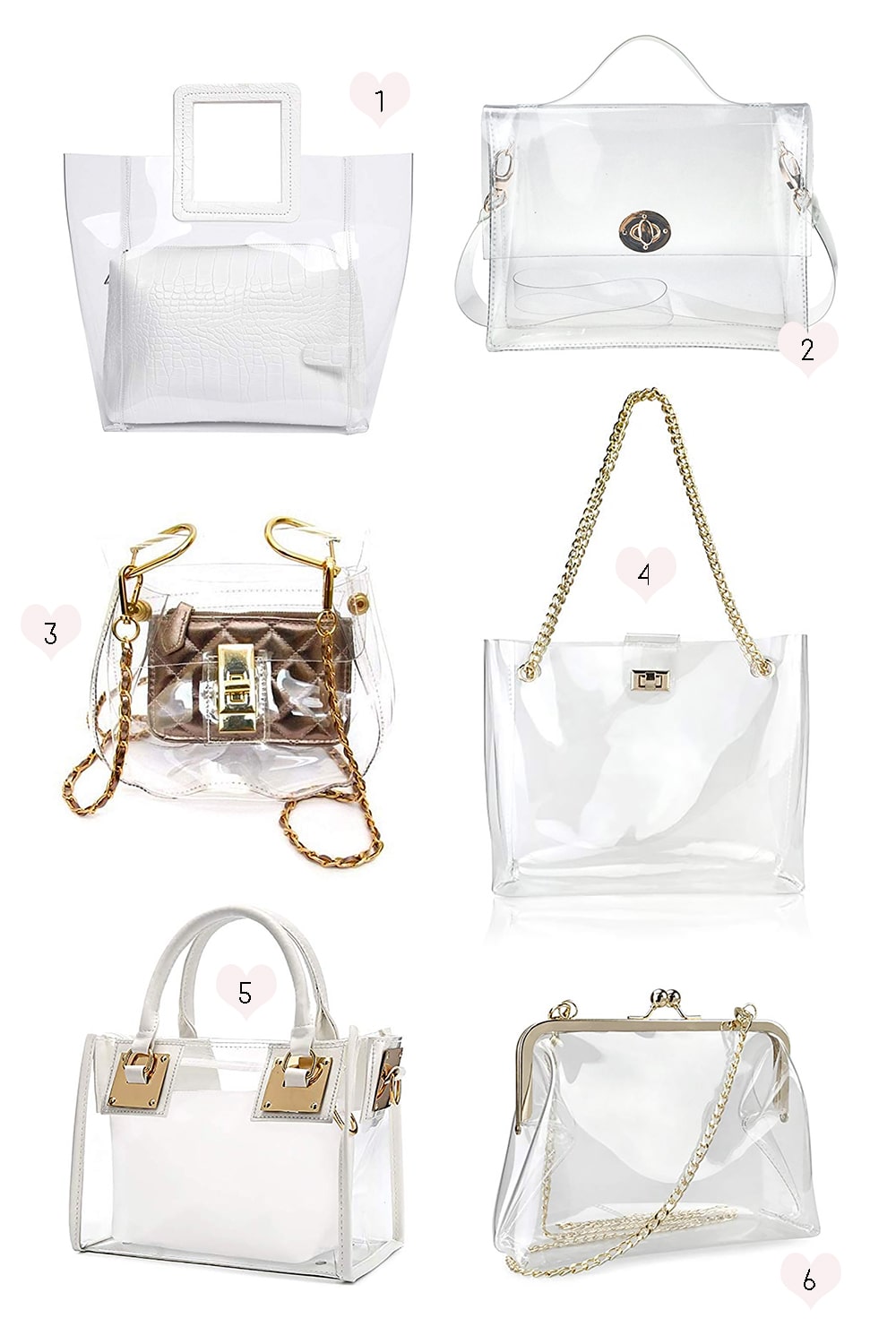 Affordable fashion blogger Stephanie Ziajka of Diary of a Debutante rounds up 12 cute clear bags for football games