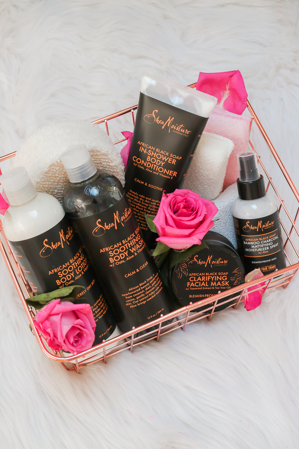 How to Give Yourself a Soothing Spa Experience at Home with the SheaMoisture African Black Soap Line by beauty blogger Stephanie Ziajka from Diary of a Debutante, At Home Spa Day Essentials from Walmart, Winter Skincare Tips for Oily Skin, Body Skincare Routine, Skin Care Products for Oily Skin in Winter, At Home Spay Day Kit, DIY Spa Day at Home