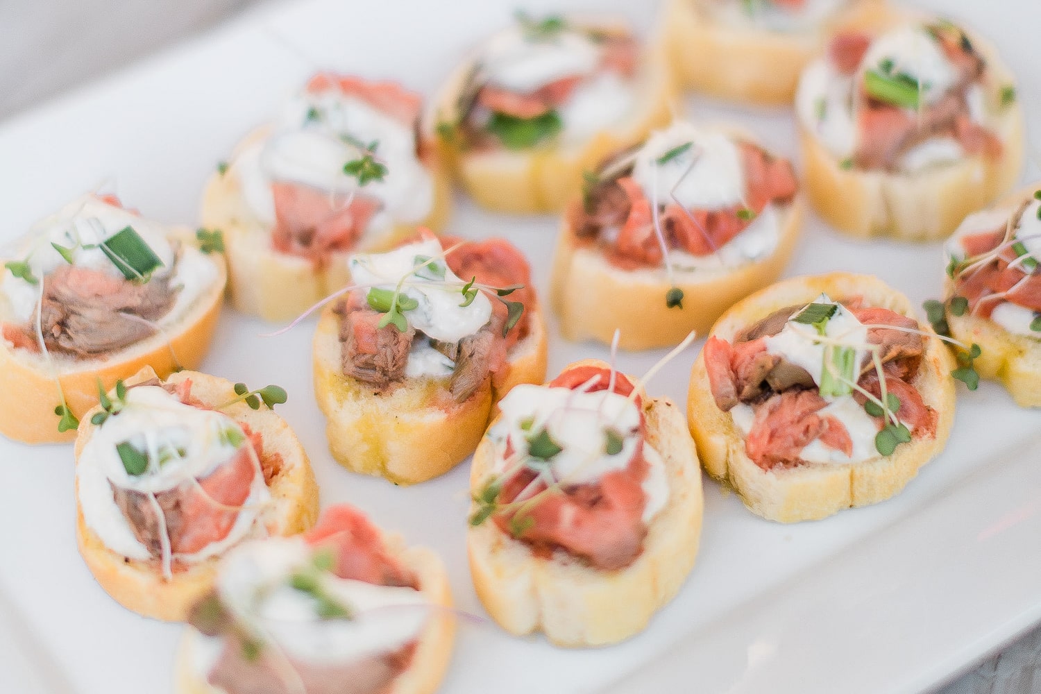 Beef crostini cooked by blogger Stephanie Ziajka on Diary of a Debutante