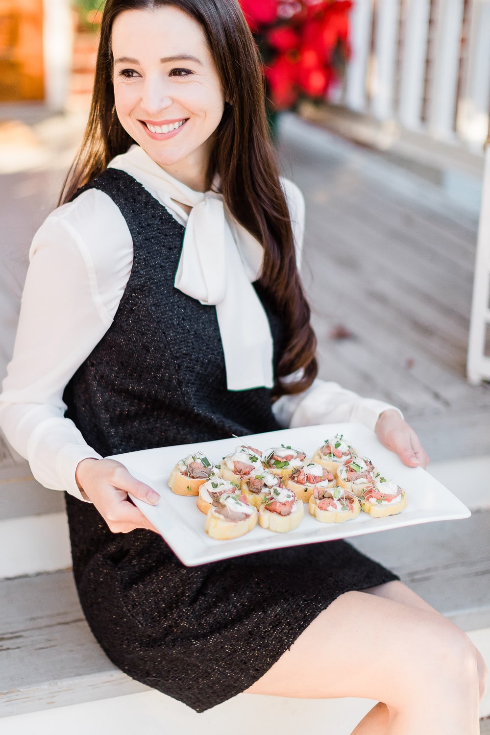 Blogger Stephanie Ziajka shares easy beef tenderloin crostinis ideas on Diary of a Debutante