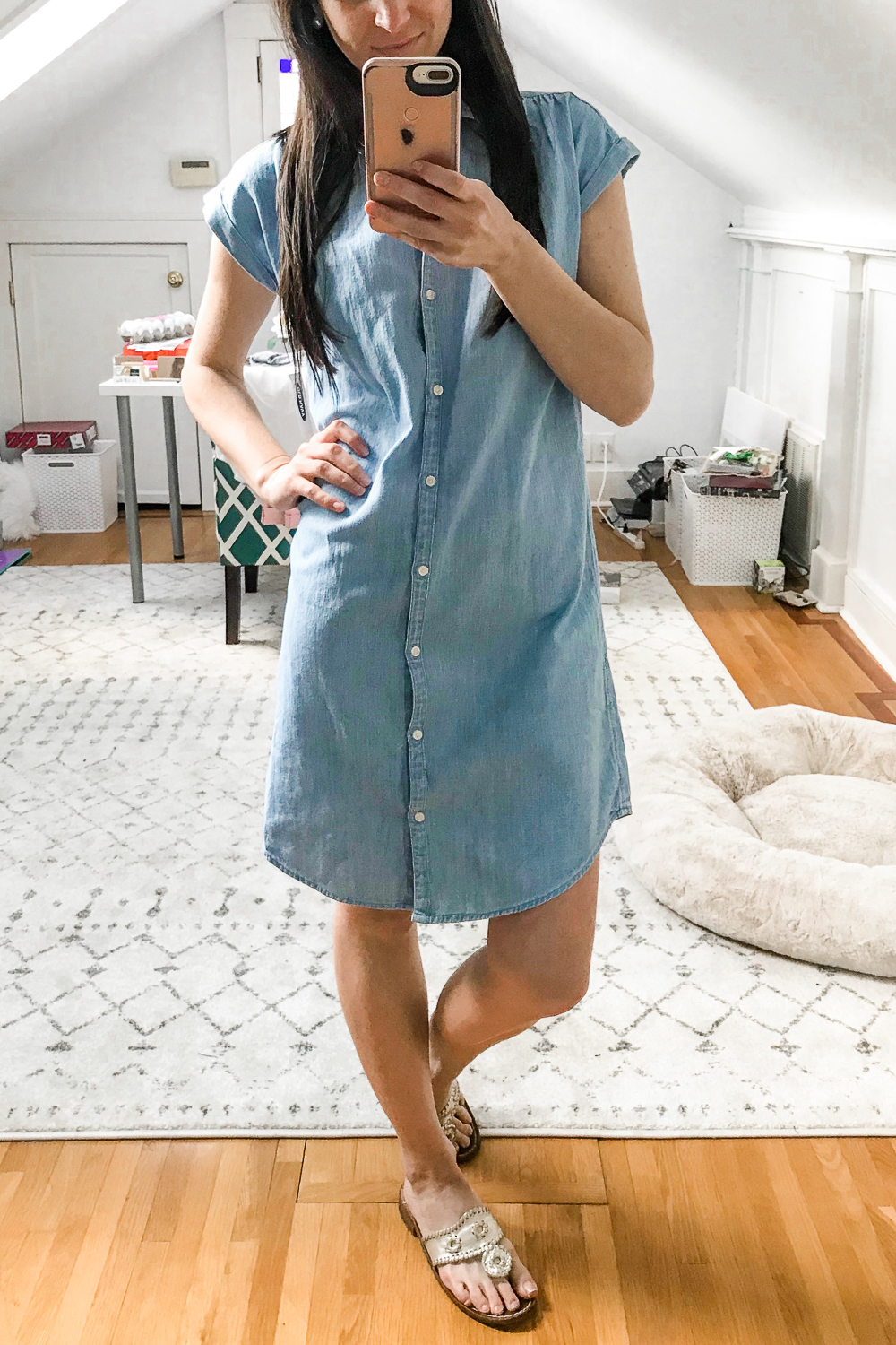 Old Navy Chambray Shirt Dress, Old Navy Try-On Haul: Best of Spring 2019 by Stephanie Ziajka from the popular affordable fashion blog Diary of a Debutante, Old Navy Spring 2019 Try-On Haul, Spring Try-On Haul