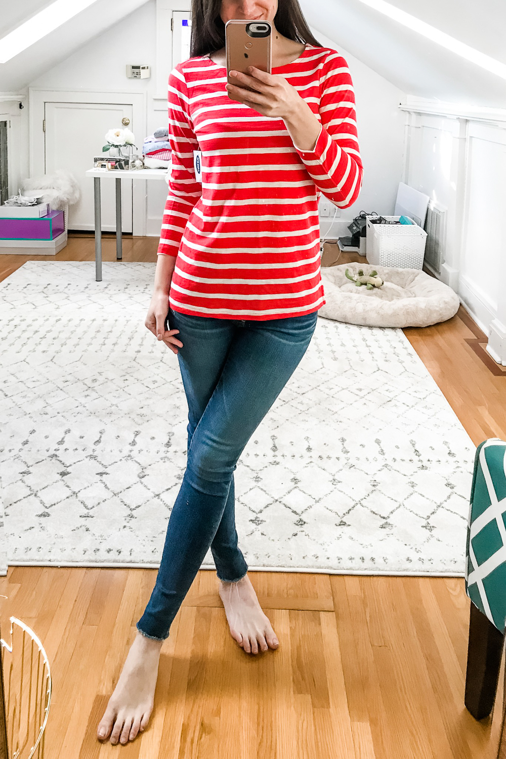 Old Navy Relaxed Mariner-Stripe Tee, Old Navy Try-On Haul: Best of Spring 2019 by Stephanie Ziajka from the popular affordable fashion blog Diary of a Debutante, Old Navy Spring 2019 Try-On Haul, Spring Try-On Haul