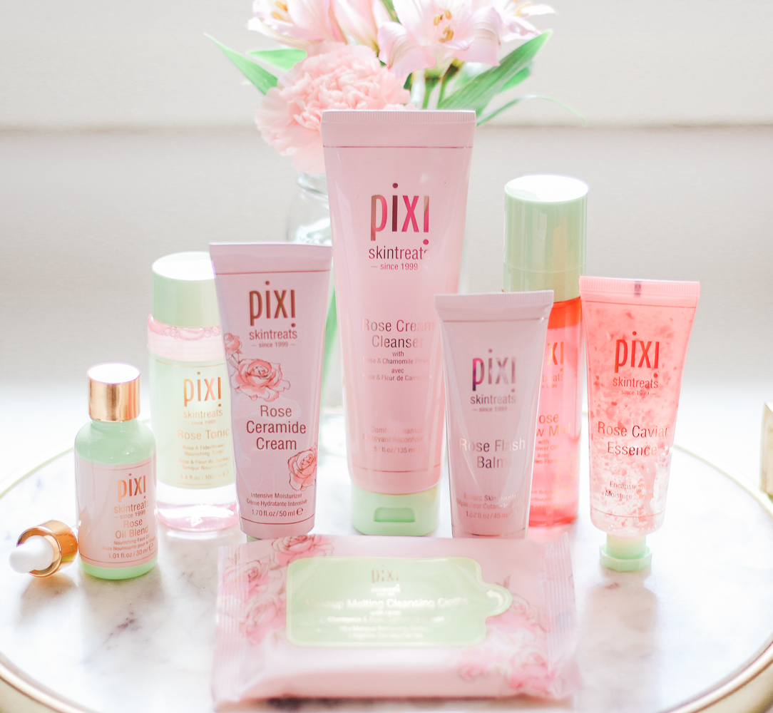 Rose-Infused Skincare Picks: Best Pixi Products for Dry Sensitive Skin by drugstore beauty blogger Stephanie Ziajka from Diary of a Debutante, best of Pixi rose infused skincare, pixi rose infused skintreats, best pixi skincare products, pixi rose oil blend review, pixi by petra rose oil blend, pixi products review, pixi rose cream cleanser review, pixi rose ceramid cream review, pixi rose caviar essence review, pixi rose flash balm review, pixi makeup melting cleansing cloths review, pixi rose glow mist review